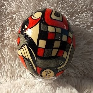 Hand painted Ostrich egg shell